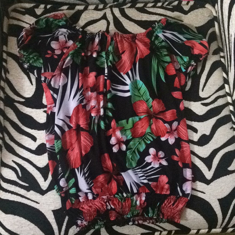 Floral off the shoulder top